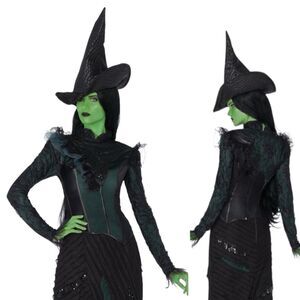 Wicked Defying Gravity Elphaba Costume Top Large Leg Avenue Witch Cosplay Lace